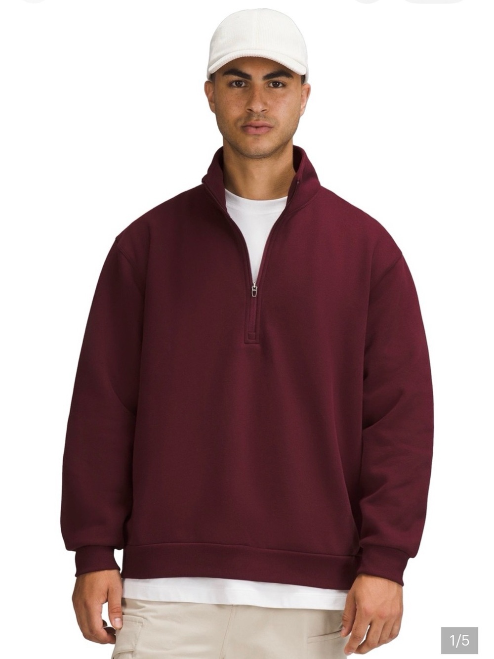 Lululemon steady state half zip-garnet